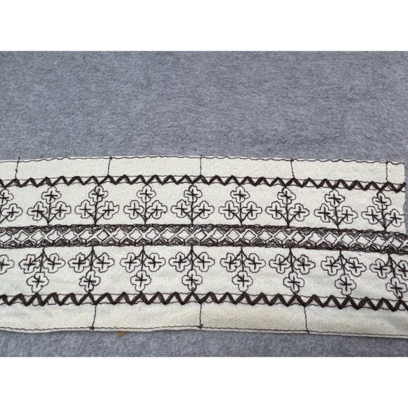 Vintage 3.75" Embroidered Cotton Trim with Intricate Floral Patterns 4 yards - Picture 1 of 4